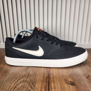 Nike SB Check Solar 843900-018 Mens Sz 9.5 Black White Skater Low Sneakers Shoes